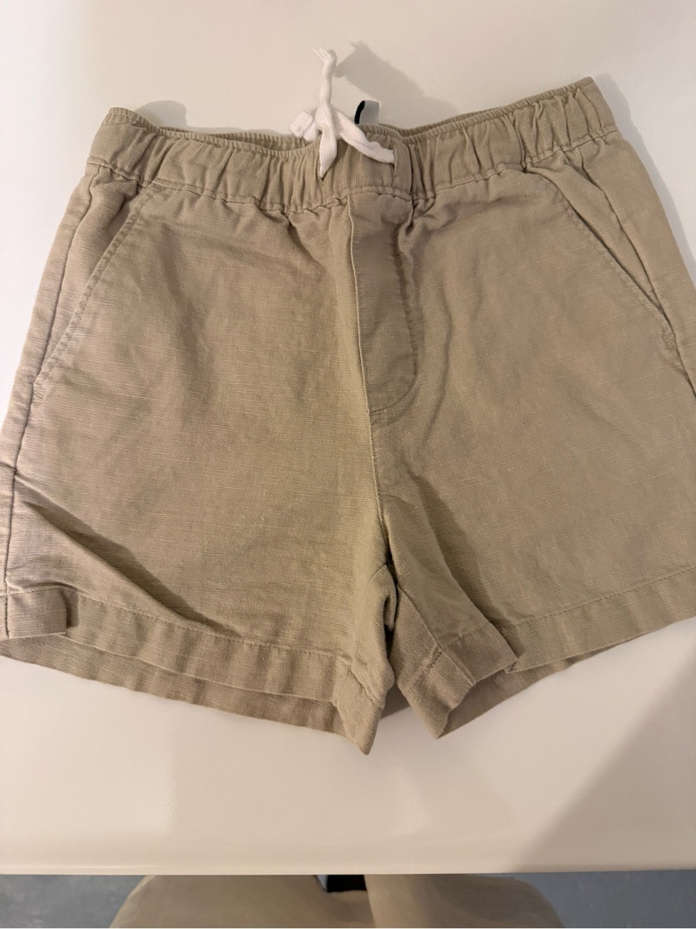 Janie and Jack Khaki Drawstring Athletic Shorts